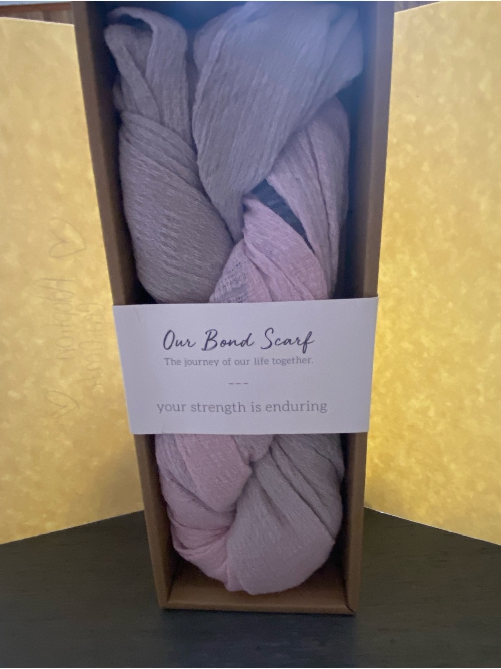 Demdaco Two-Tone Scarf in Soft Pink and Lavender - Picture 2 of 5